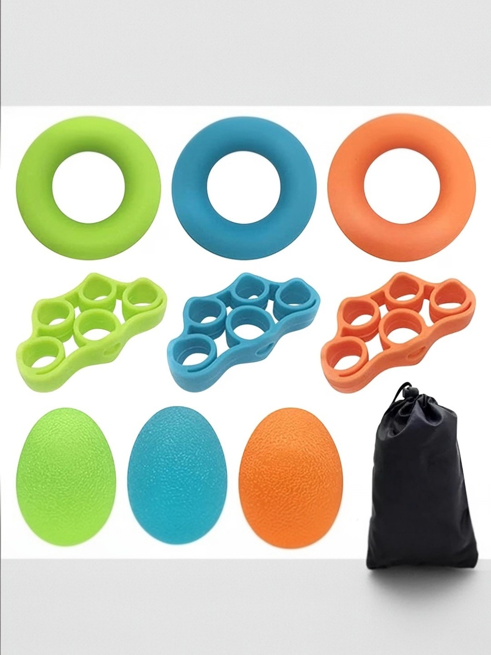 9Pcs Finger Trainer Set Hand Strength